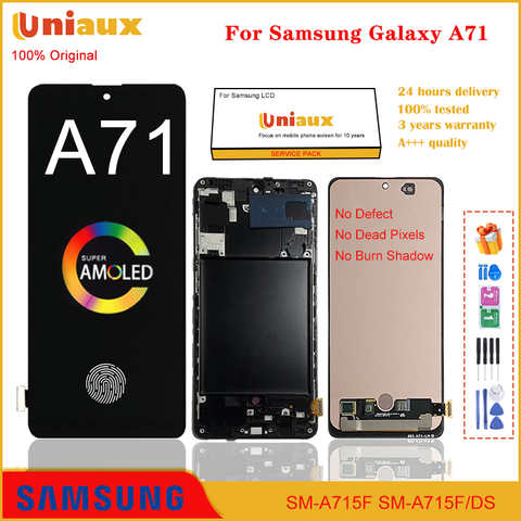 ЖК-дисплей 6,7 дюйма AMOLED для Samsung Galaxy A71 A715 A715F A715FD, дисплей с сенсорным экраном и дигитайзером для Galaxy A71, сменный ЖК-дисплей 1005004277882697