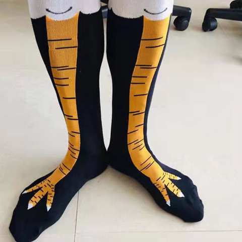Женские длинные носки, женские носки с 3D-принтом, забавные хлопковые креативные носки выше колена с когтями из мультфильма 1005004281778056