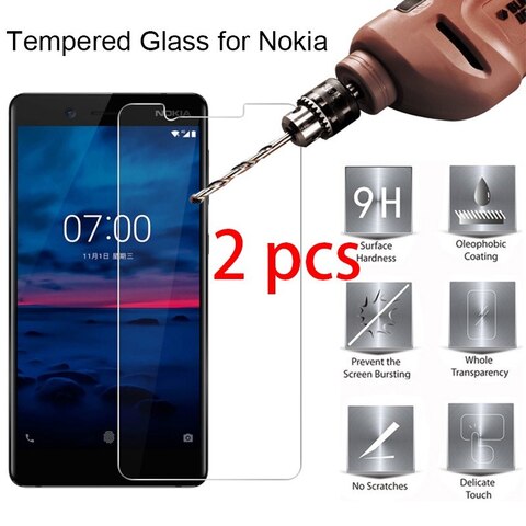 2 шт.! 9H HD закаленное стекло для защиты экрана для Nokia 9 8 7 Plus 6 5 2017 защитное стекло Передняя пленка для Nokia 4 3 2 1 1005004283820711