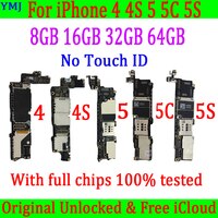 Бесплатный icloud и без Touch ID для iphone 4S 5 SE 5C 5S 5SE 6 Plus 6S Plus материнская плата с полными ЧИПАМИ протестированная логическая плата 8 ГБ/16 ГБ/32 ГБ 1005004289289973
