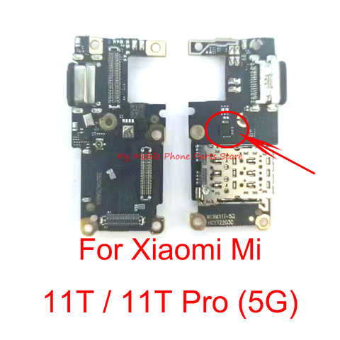 Оригинальное качество с IC USB зарядная док-станция для Xiaomi Mi 11T Pro 5G USB зарядка Sim-карта Лоток Держатель гибкий кабель Запчасти 1005004295913892