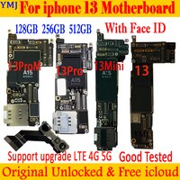 Оригинальная материнская плата для iPhone 13 13 Mini 13 Pro Max без распознавания лица, разблокированная логическая плата с полным чипом, поддержка обновления, протестирована 1005004296899829