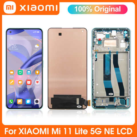 Оригинальный ЖК-дисплей для Xiaomi Mi 11 Lite 5G NE, сенсорный экран с цифровым преобразователем в сборе для Xiaomi 11Lite 5G NE 2109119DG 2107119DC 1005004303927458