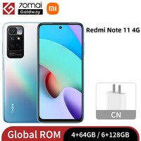 Новый глобальный ROM Xiaomi Redmi Note 11 4G 50MP с тремя камерами 6.5 '90 Гц DotDisplay MTK Helio G88 5000 мАч 18 Вт быстрой зарядки CN 1005004307115065