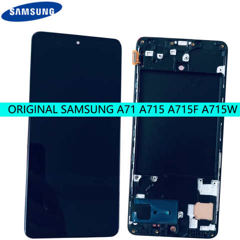 Новый OEM Замена для Samsung Galaxy A71 A715 A715F A715W ЖК-дисплей сенсорный экран дигитайзер в сборе с рамкой 1005004308746202