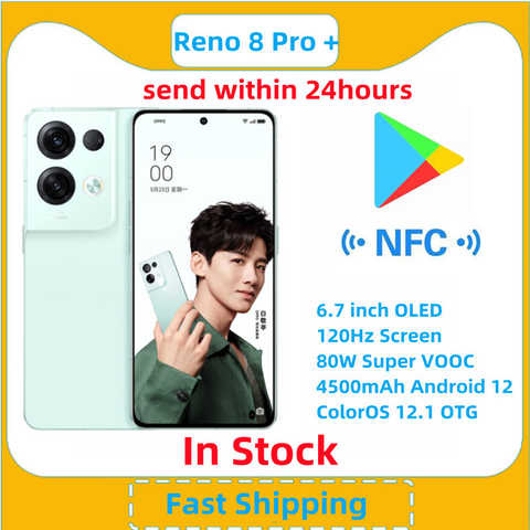 Оригинальный Официальный Новый смартфон Oppo Reno 8 Pro + plus 5G 6,7 "120 Гц 4500 мАч 80 Вт Dimensity 8100-Max 50MP камера Google Play 1005004321917698