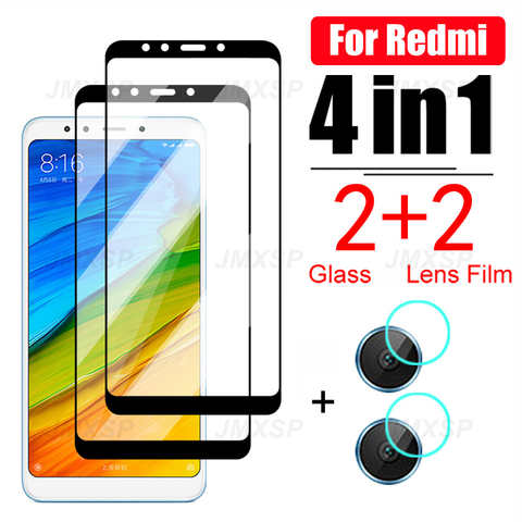Защитное стекло 4 в 1 для Xiaomi Redmi 5 Plus 4X 5A 6 6A S2 Go K20, закаленное стекло для Redmi Note 5 4 4X 5A Pro, стеклянная пленка для объектива 1005004324032852