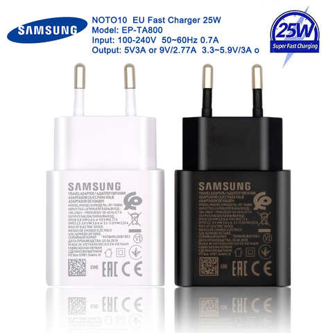 Samsung Оригинальное 25 Вт Сетевое зарядное устройство Usb Тип C адаптер питания супер быстрое зарядное устройство Galaxy S22 S21 Note20 Ultra S21 + Note 10 5G A71 1005004332651154