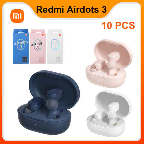 Оптовая продажа, 10 шт., беспроводные наушники TWS Xiaomi Redmi Airdots 3, стерео наушники-вкладыши с басами, наушники-вкладыши для Redmi Airdots3 1005004334670972