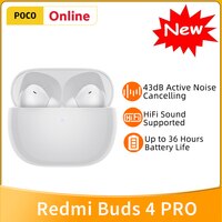 Наушники Xiaomi Redmi Buds 4 Pro, умные наушники с шумоподавлением, 43dB, Bluetooth 5,3, гибридный вокализатор, 3 микрофона, TWS, настоящая беспроводная гарнитура 1005004350641009