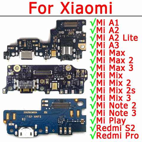 Оригинальная зарядная плата для Xiaomi Mi A1 5X A2 Lite 6X A3 Mix 2S Max 2 Note 3 Play Redmi S2 Pro, зарядный порт, Usb разъем, пластина 1005004378154711