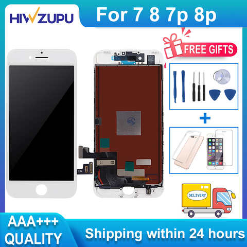 Оригинальный ЖК-дисплей HIWZUPU для IPhone 7, 7plus, 8, 8 Plus, сменный 3D сенсорный дигитайзер в сборе AAA +++, мобильный телефон LCDs 1005004398412446