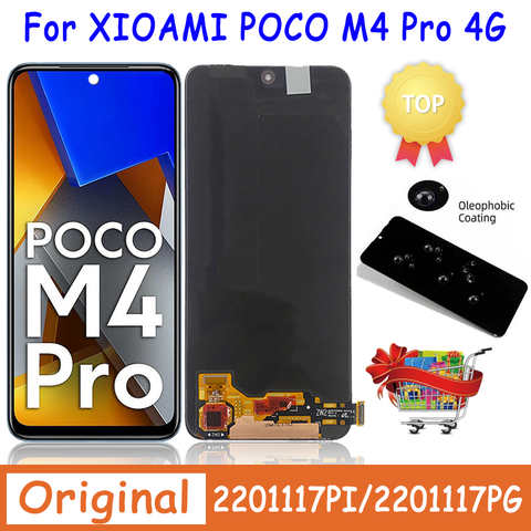 6,43 "Оригинальный ЖК-дисплей для Xiaomi Poco M4 Pro 2201117PI 2201117PG MZB0B5VI, сенсорный экран, панель для Xiaomi Poco M4 Pro 4G LCD 1005004423989876
