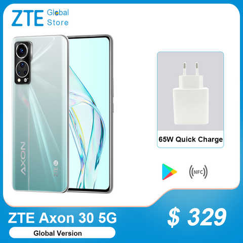 Смартфон ZTE Axon 30 5G с камерой под экраном, глобальная версия, 8 ГБ, 128 ГБ, 6,92 дюйма, 120 Гц, AMOLED-дисплей, Snapdragon 870, 65 Вт, быстрая зарядка 1005004456044589
