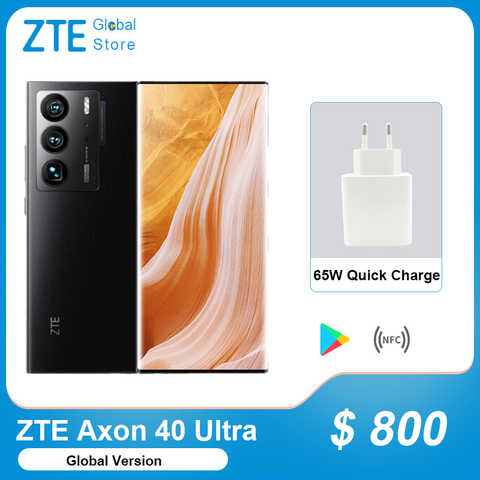 Глобальная версия Смартфон ZTE Axon 40 Ultra 5G Под дисплеем Камера Гибкий изогнутый дисплей Snapdagon 8 Gen 1 3x64MP Камера 65 Вт 1005004456059241