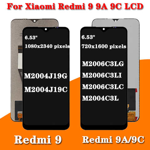 ЖК-дисплей 6,53 ''для Xiaomi Redmi 9 M2004J19G, сенсорный экран с дигитайзером в сборе для Xiaomi Redmi 9A, 9C, M2006C3LG, M2006C3LGMG, оригинал 1005004482138105