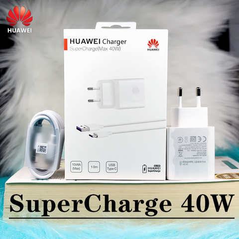 Оригинальное зарядное устройство Ue huawei, 40 Вт, адаптер для быстрой зарядки, 5 А, кабель type-c для honor 10 magic p20 p30 pro p40 pro спутник 30 1005004524233021