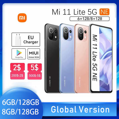 Оригинальный Смартфон Xiaomi Mi 11 Lite, телефон с экраном 8 ГБ, 778 ГБ, восьмиядерным процессором Snapdragon 6,55G, камерой 64 мп, экраном дюйма и широким диапазоном 90 Гц 1005004547537415