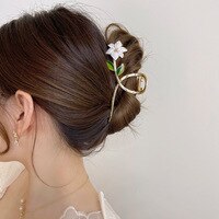 Новинка женские металлические заколки для волос элегантные золотые цветы заколка для волос заколка для хвоста аксессуары для волос Тиара 1005004560657650