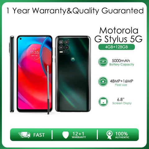 Motorola Moto G Stylus 5G XT2131 телефон, Оригинальный разблокированный, 128 ГБ, 4 Гб ОЗУ, камера 48 МП, аккумулятор 5000 мАч, сотовый телефон, бесплатная доставка 1005004576974278