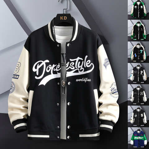 Повседневная бейсбольная куртка INS в стиле хип-хоп, приталенная бейсбольная унисекс куртка-бомбер для мужчин, Молодежная трендовая одежда для колледжа на осень 2022 1005004578495968