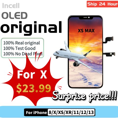 Новый OLED ЖК-дисплей для iPhone Xr 11 12 Pro Xs Max 13 Оригинальный дисплей заводская цена для iPhone X 8 Plus замена экрана хорошее касание 1005004579133080