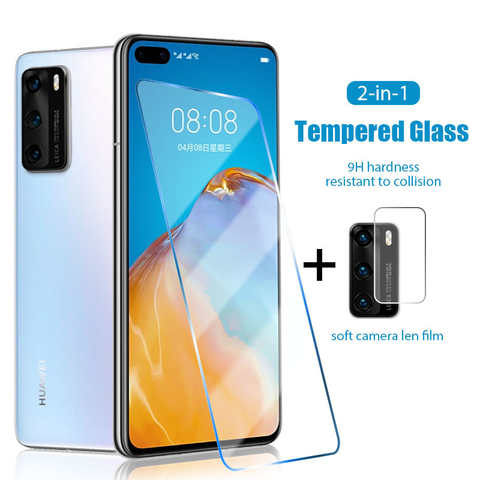 2 в 1 Защитная пленка для экрана для Huawei P50 P40 P30 P20 Lite Pro, стекло для объектива камеры для Huawei P Smart Z S 2020 2019 Y9S Y8S Y8p, стекло 1005004589012996