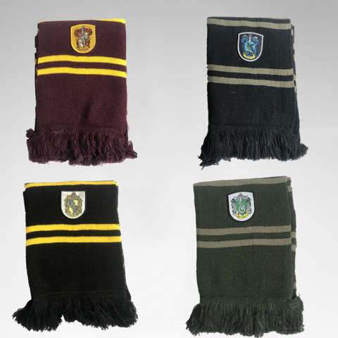 Креативный шарф Гарри Поттера мультяшный шейный платок милые вязаные шарфы Зимние теплые горячие модные украшения подарок на день рождения 1005004816714597