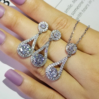 Ожерелье невесты многоцветное серебряное для женщин, свадебная бижутерия для невесты, 2 шт./упаковка, J837 2040486691