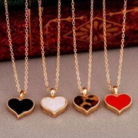 Новинка, модное винтажное ожерелье с подвеской в виде сердца Сплетницы, красное сердце с любовью, модели цепочек до ключиц, оптовая продажа 2046142421