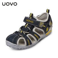 Брендовая летняя пляжная обувь UOVO 2022, детские сандалии с закрытым носком для малышей, детская модная дизайнерская обувь для мальчиков и девочек #24-38 32323707357
