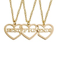Ожерелья дружбы с подвеской в форме сердца для женщин и девушек, 3 шт./комплект 32339546721