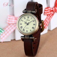 Женские наручные часы Shsby, с кожаным ремешком, в винтажном стиле 32440215539