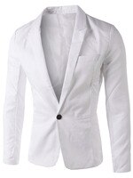 Брендовый белый блейзер для мужчин 2022 Новое поступление Мужской приталенный пиджак Корейский Стильный мужской костюм на одной пуговице Veste Homme 32453369434