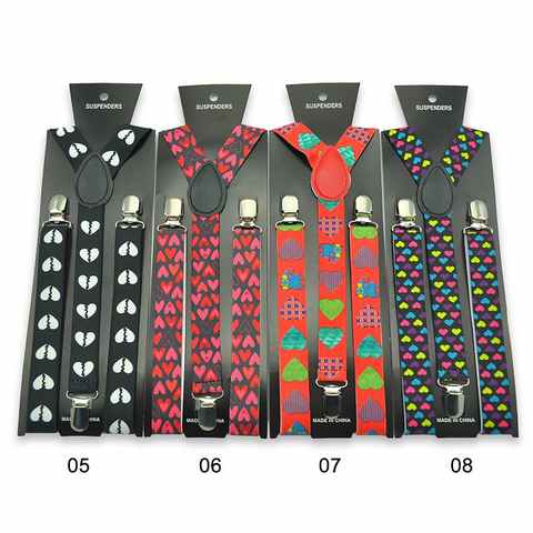Женская Мужская рубашка, подтяжки для брюк, модные 8 цветов, с сердечками, разноцветные подтяжки для брюк, свадебные подтяжки, ремни 32530017465