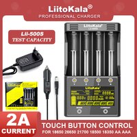 Зарядное устройство LiitoKala Lii-500, PD4, 500S LCD, 3,7 В, для батарей 18650, 18350, 18500, 21700, 20700B, 20700, 14500, 26650, AA, литиевых, NiMh 32562854812