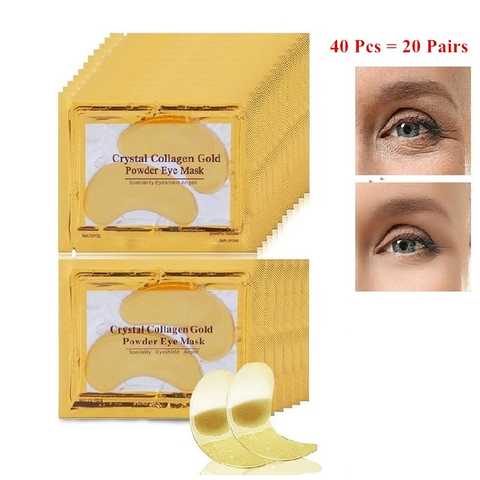 Коллагеновые патчи InniCare, 40 шт., с золотыми кристаллами, для увлажнения глаз, Антивозрастная маска для глаз от акне, корейская косметика, уход за кожей 32595636496