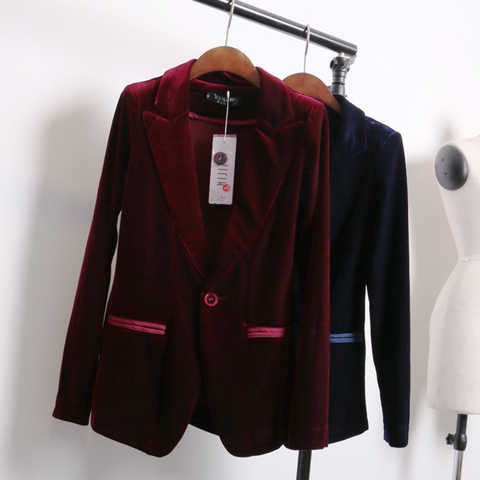 Красный синий бархатный блейзер, женский морской Блейзер, дизайнерский женский костюм, куртка, зимнее пальто, куртка, женские блейзеры, дизайнерские костюмы 32609632109