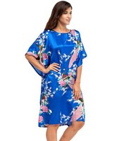 Женское шелковое домашнее платье высокого качества в китайском стиле, летняя ночная рубашка для отдыха, ночная рубашка с коротким рукавом, Женская ночнушка, модель 6XL 32624390344
