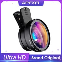 Комплект объективов APEXEL для телефона, 0,45x Супер широкоугольный и 12,5x Макро микро объектив, HD Объективы для камеры для iPhone 6S 7 Xiaomi и других сотовых телефонов 32630635421