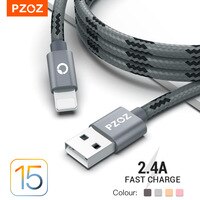 PZOZ Usb кабель зарядка для iphone кабель 14 13 12 11 pro max Xs Xr X SE 2 8 7 6 plus 6s 5s ipad air mini 4 Быстрая Зарядка Кабели зарядное устройство для iphone провод для зарядки аксессуары 1m 2m 32632635156