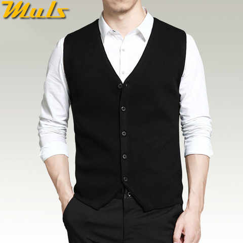 Мужской жилет, свитер в повседневном стиле, шерстяной вязаный однобортный мужской кардиган, жилет большого размера 4XL, брендовый серый, черный, темно-синий MS16007 32633492871