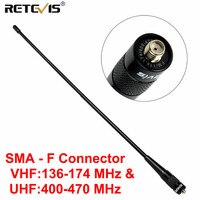 Retevis антенна для рации SMA-F VHF UHF антена для радиостанции RHD-771 антены для радио радиолюбителя antenna для Baofeng кенвуд RA685 UV-5R UV-82 Bf888S 32634282919