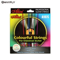 Струны для классической гитары Alice A107C, цветные нейлоновые струны с разноцветным покрытием из медного сплава 32649221272