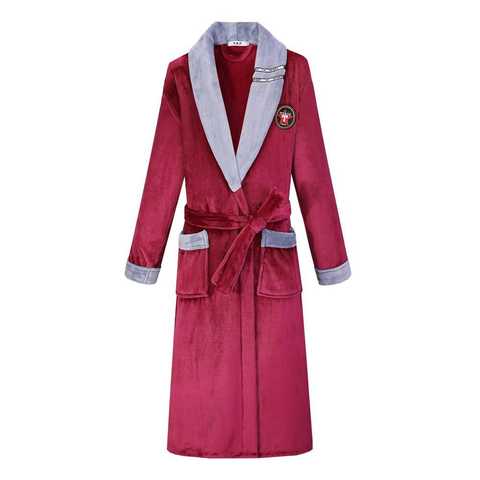 Халат-кимоно мужской/женский ультра длинный, фланелевая ночная рубашка, пижама, толстая ночная рубашка, Повседневная Домашняя одежда, большие размеры 3XL 32658365233