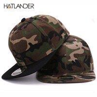 HATLANDER Камуфляж snapback cap полиэстер пустой плоский camo бейсболка без вышивки мужские шапки и шляпы для мужчин и женщины 32671064850