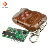Модуль дистанционного управления IC 2262 2272 433 МГц, 4 канала, беспроводной, с ключом 32673381300