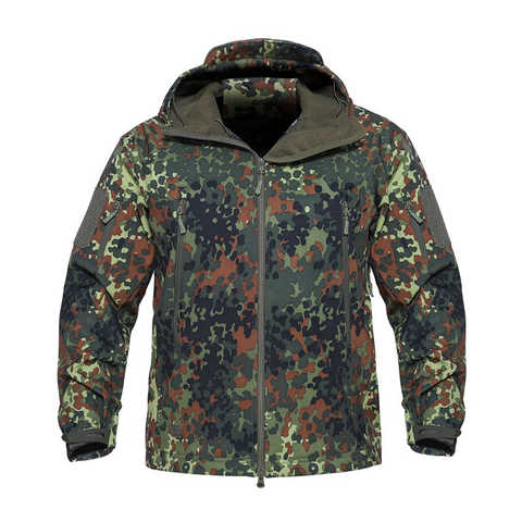 Куртка мужская камуфляжная флисовая, армейская тактическая одежда, ветровка в стиле милитари Мультикам, повседневная куртка, весна-осень 32718389201
