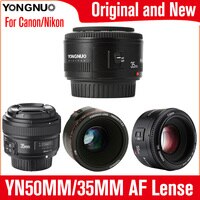 YONGNUO YN50mm F1.8 YN35mm F2.0 объектив Авто фокус линзы для Canon Nikon DSLR камер D7100 D3200 D3300 D3100 D5100 D90 600D 650D 32721201624