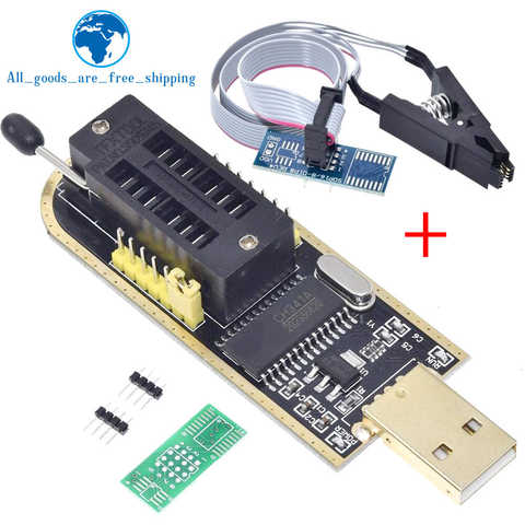 D1 Мини TZT CH341A 24 25 серии EEPROM флэш-память биос USB программист модуль + SOIC8 SOP8 тестовый зажим для EEPROM 93CXX/25CXX/24CXX 32725360255